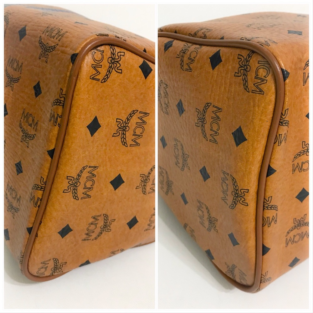 MCM Brown and Blue Satchel - Picture 5 of 8